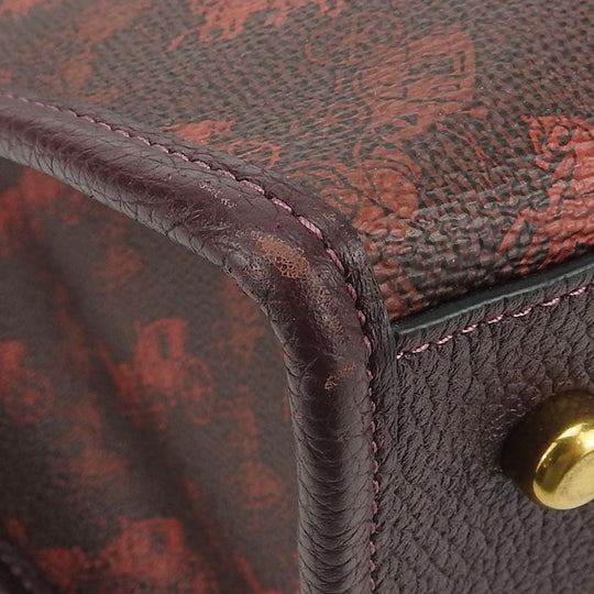 COACH Tote Bag 89143 Coated canvas, Leather, Canvas Brown Hose & carriage Women Used Authentic