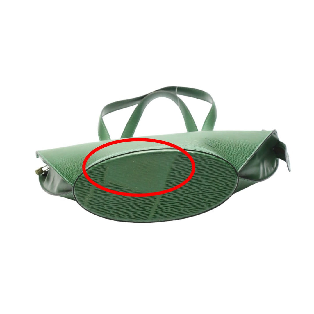 LOUIS VUITTON Tote Bag M52274 Epi Leather Green Tote Bag Epi Sun jack Women Used Authentic