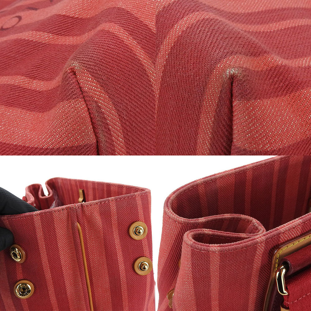 LOUIS VUITTON Tote Bag M94146 canvas Red plan soleil Hippo PM Women Used Authentic