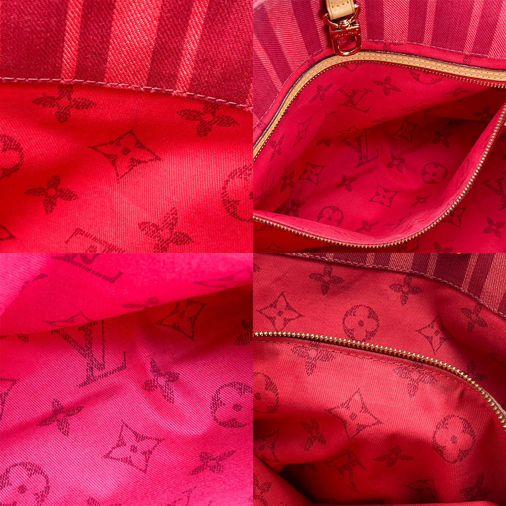 LOUIS VUITTON Tote Bag M94146 canvas Red plan soleil Hippo PM Women Used Authentic