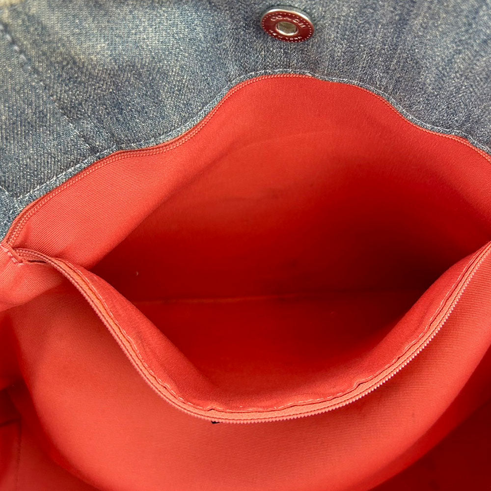 COACH Tote Bag 91131 denim blue Women Used Authentic