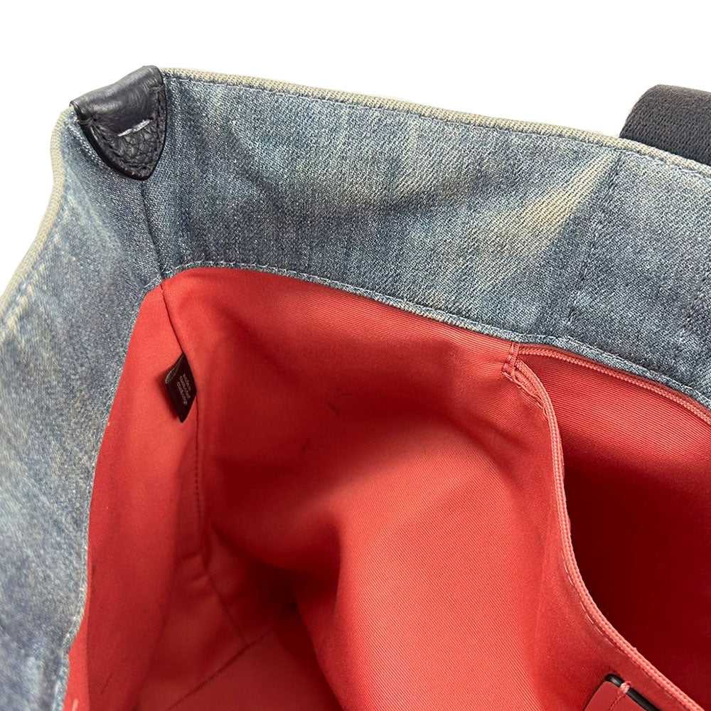 COACH Tote Bag 91131 denim blue Women Used Authentic