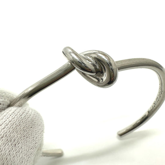 CELINE bracelet 46P466BRA.36SI metal Silver Knot Extra Thin Bracelet Women Used Authentic