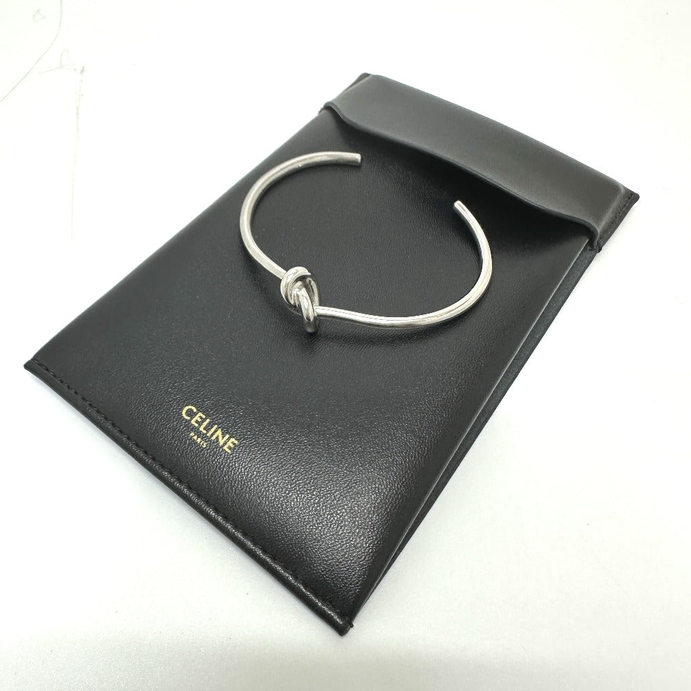 CELINE bracelet 46P466BRA.36SI metal Silver Knot Extra Thin Bracelet Women Used Authentic