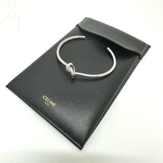 CELINE bracelet 46P466BRA.36SI metal Silver Knot Extra Thin Bracelet Women Used Authentic