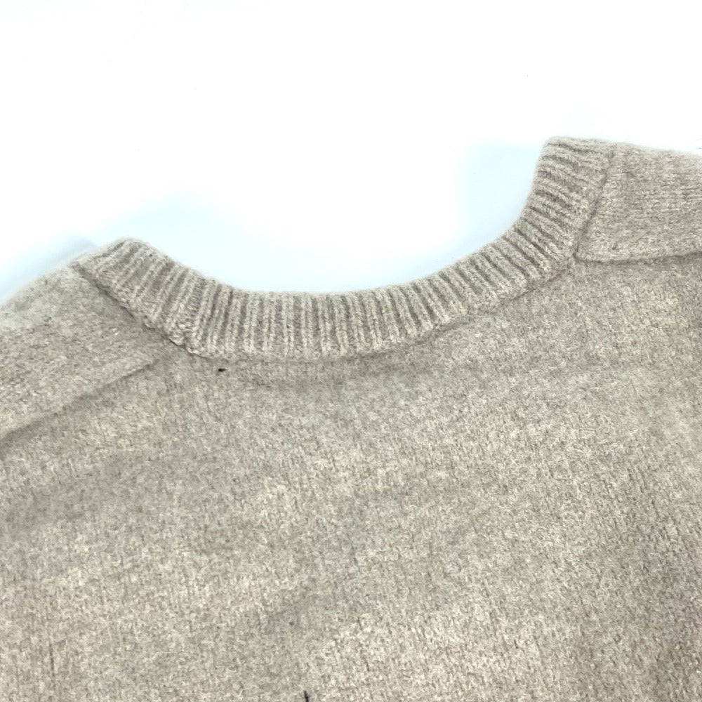 CELINE sweater Wool / cashmere beige Macadam Triomphe Women XXL Used Authentic