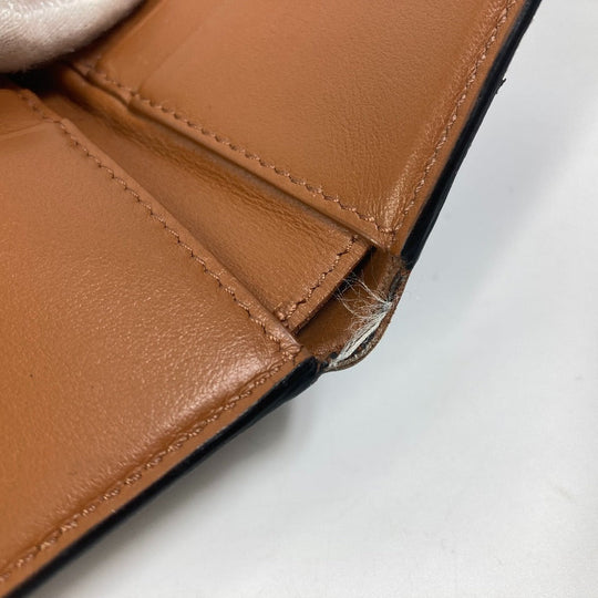 CELINE Folded wallet leather Brown Card Case triomphe wallet mens Secondhand Authentic