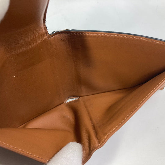 CELINE Folded wallet leather Brown Card Case triomphe wallet mens Secondhand Authentic