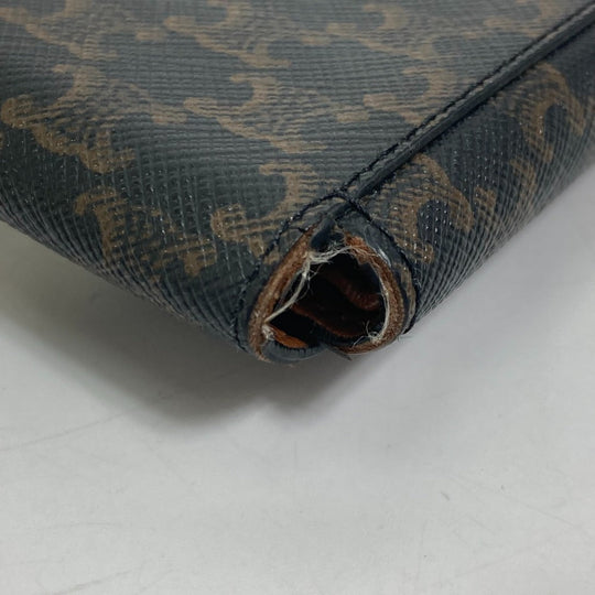 CELINE Folded wallet leather Brown Card Case triomphe wallet mens Secondhand Authentic