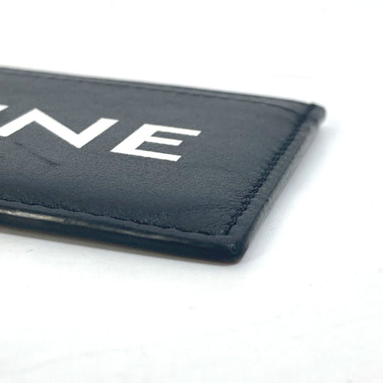 CELINE Card Case leather black Card holder logo mens Secondhand Authentic