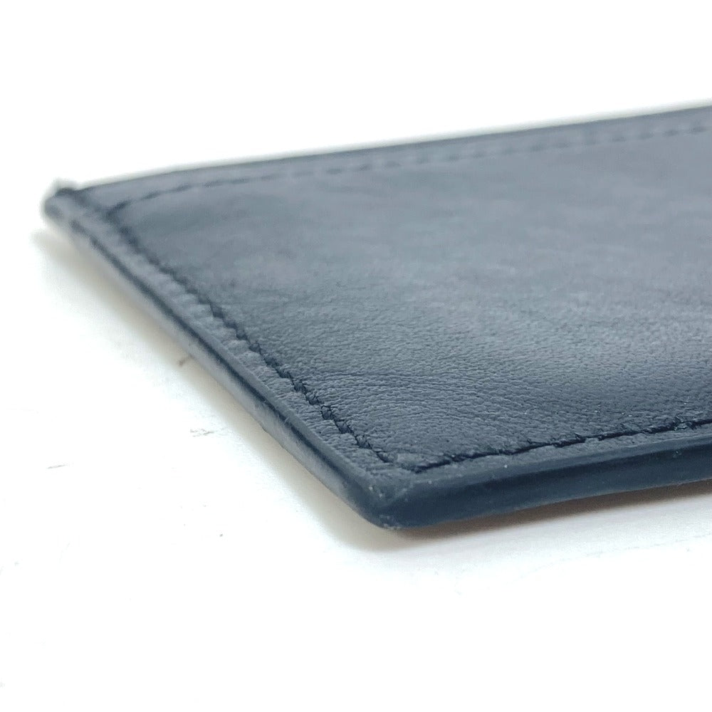 CELINE Card Case leather black Card holder logo mens Secondhand Authentic