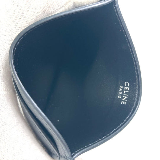 CELINE Card Case leather black Card holder logo mens Secondhand Authentic