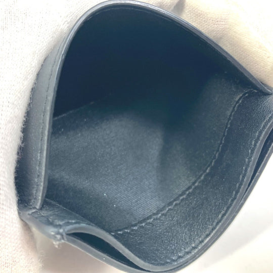 CELINE Card Case leather black Card holder logo mens Secondhand Authentic