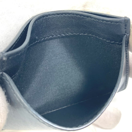 CELINE Card Case leather black Card holder logo mens Secondhand Authentic