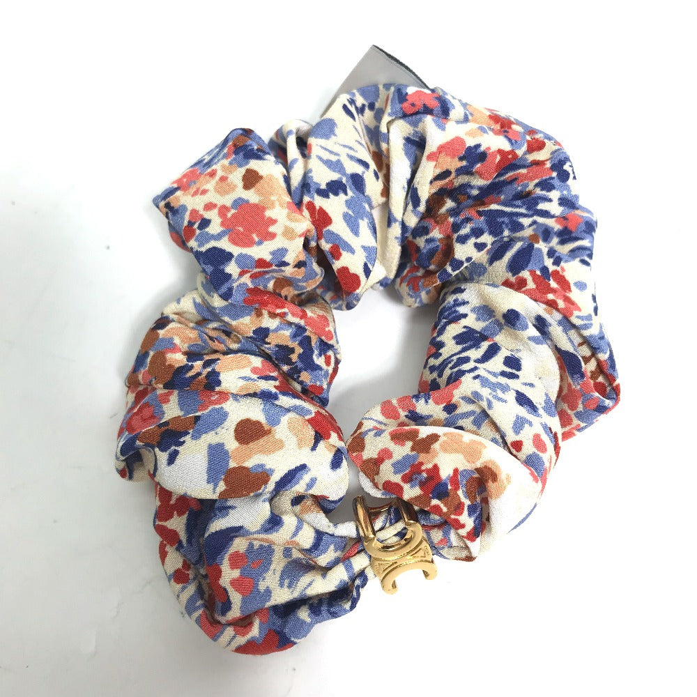 CELINE hair accessory silk Red Triomphe Women Used Authentic