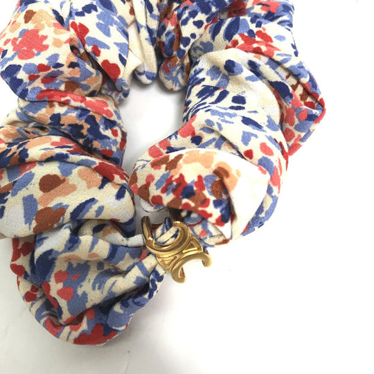 CELINE hair accessory silk Red Triomphe Women Used Authentic