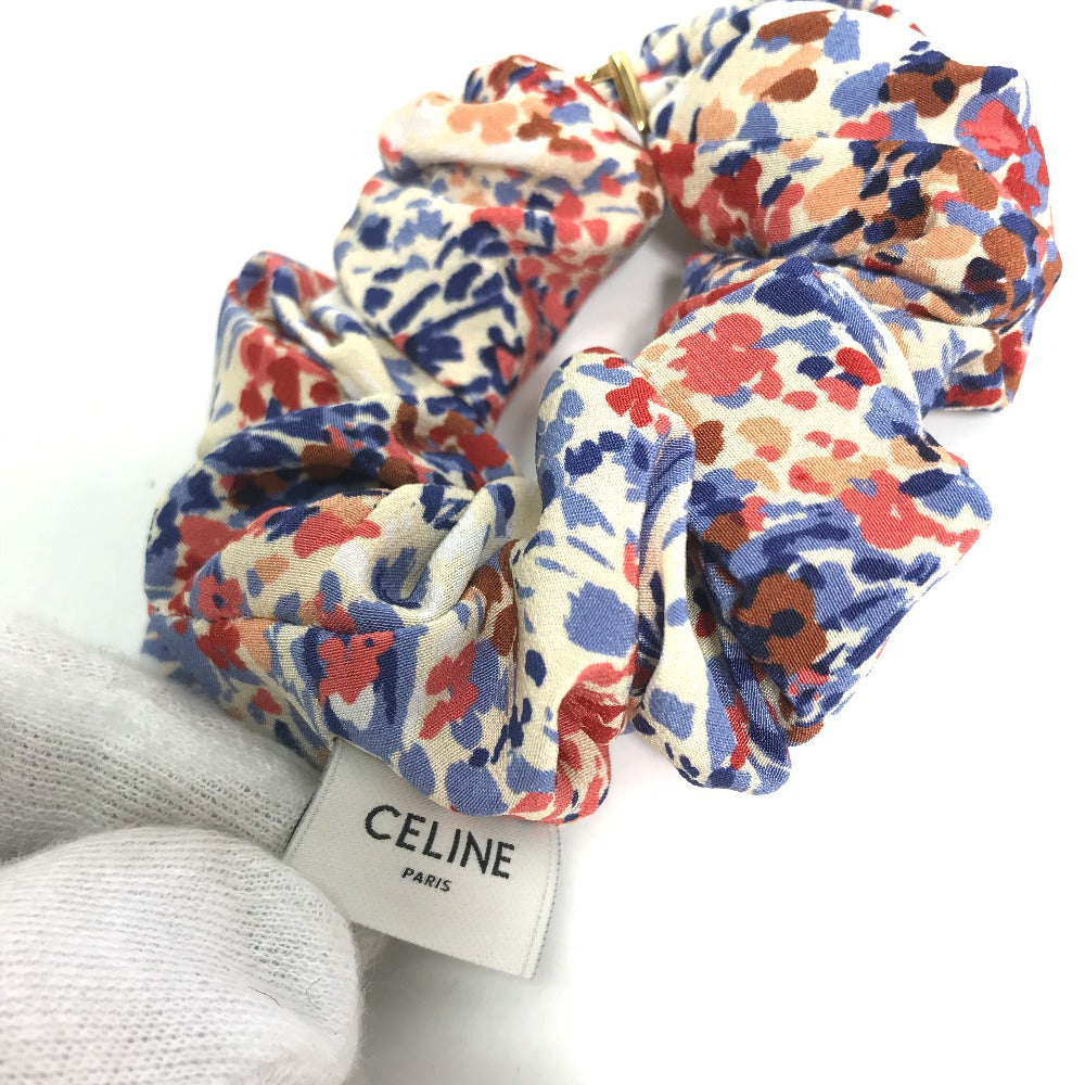 CELINE hair accessory silk Red Triomphe Women Used Authentic