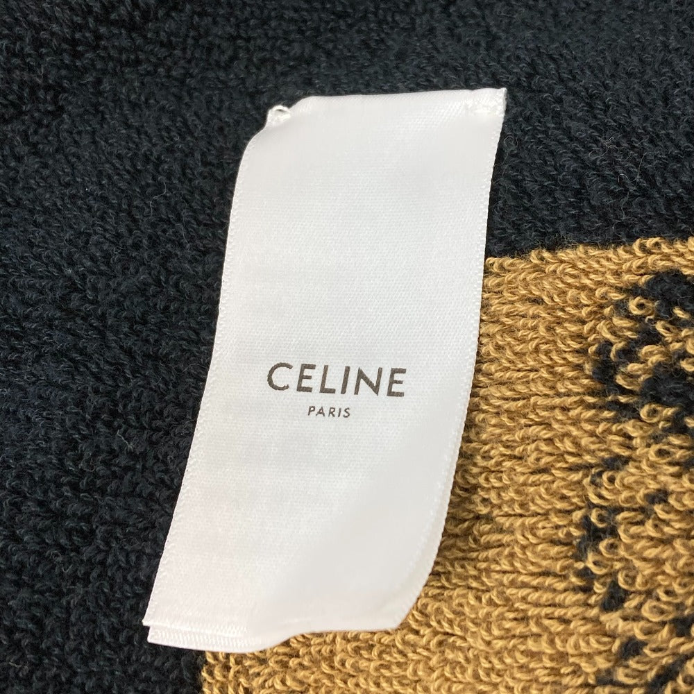 CELINE towel 29GAC115P cotton beige Bath towel Interior Throw Blanket triomphe logo Women Used Authentic