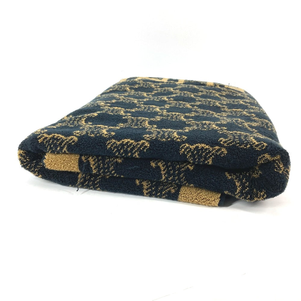 CELINE towel 29GAC115P cotton beige Bath towel Interior Throw Blanket triomphe logo Women Used Authentic