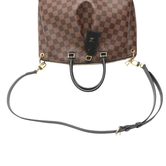 LOUIS VUITTON Tote Bag N45283 Damier canvas Brown 2WAY bag Odeon Tote MM Women Used Authentic