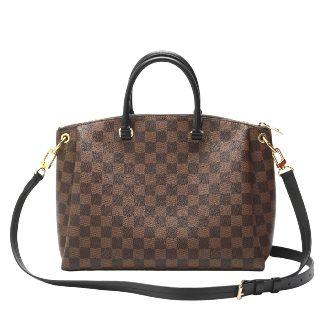 LOUIS VUITTON Tote Bag N45283 Damier canvas Brown 2WAY bag Odeon Tote MM Women Used Authentic
