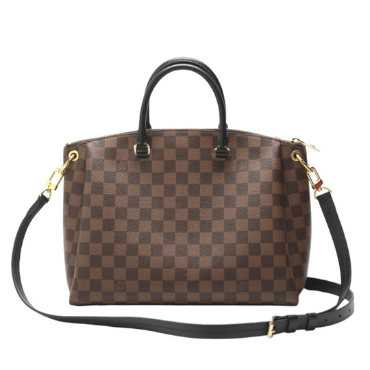 LOUIS VUITTON Tote Bag N45283 Damier canvas Brown 2WAY bag Odeon Tote MM Women Used Authentic
