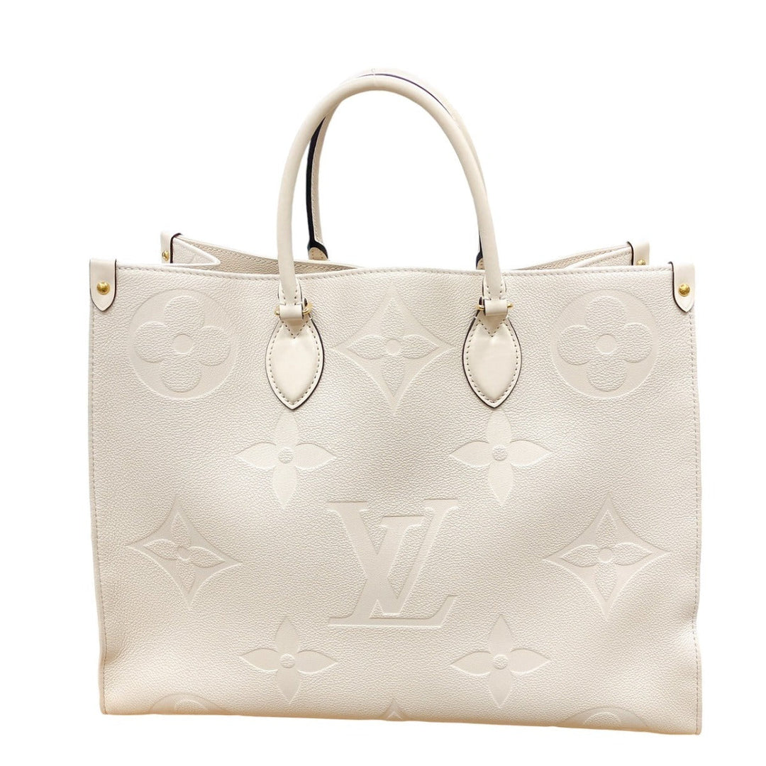 LOUIS VUITTON Tote Bag M45081 Monogram Ann Platt beige On-the-go GM Monogram Shoulder back Women Used Authentic