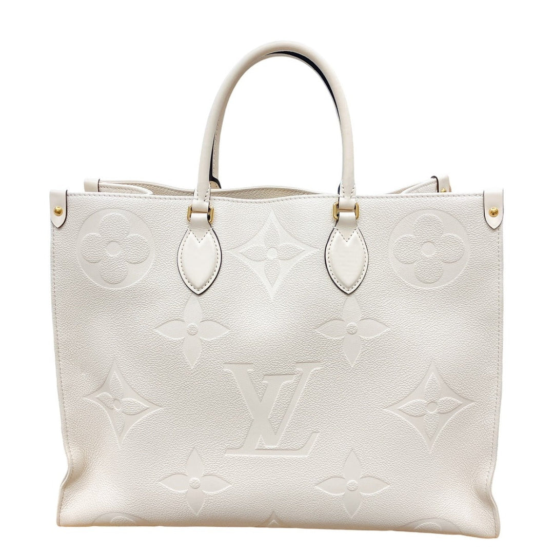 LOUIS VUITTON Tote Bag M45081 Monogram Ann Platt beige On-the-go GM Monogram Shoulder back Women Used Authentic