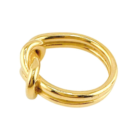 HERMES Scarf ring Gold Plated gold Scarf ring Head Women Used Authentic