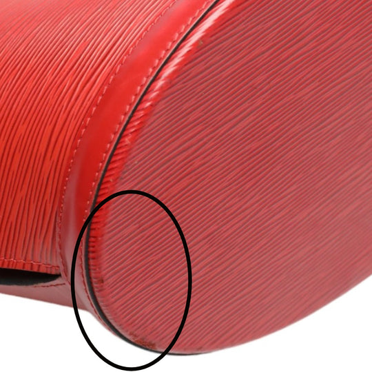 LOUIS VUITTON Tote Bag M52337 Epi Leather Red Shoulder Bag Epi Sun jack Women Used Authentic