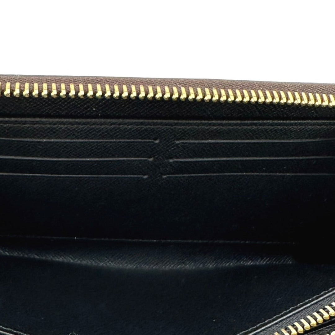 LOUIS VUITTON Long Wallet Purse M69353 Monogram canvas Brown Giant reverse Monogram Zippy wallet mens(Unisex) Used Authentic