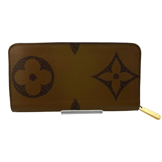 LOUIS VUITTON Long Wallet Purse M69353 Monogram canvas Brown Giant reverse Monogram Zippy wallet mens(Unisex) Used Authentic