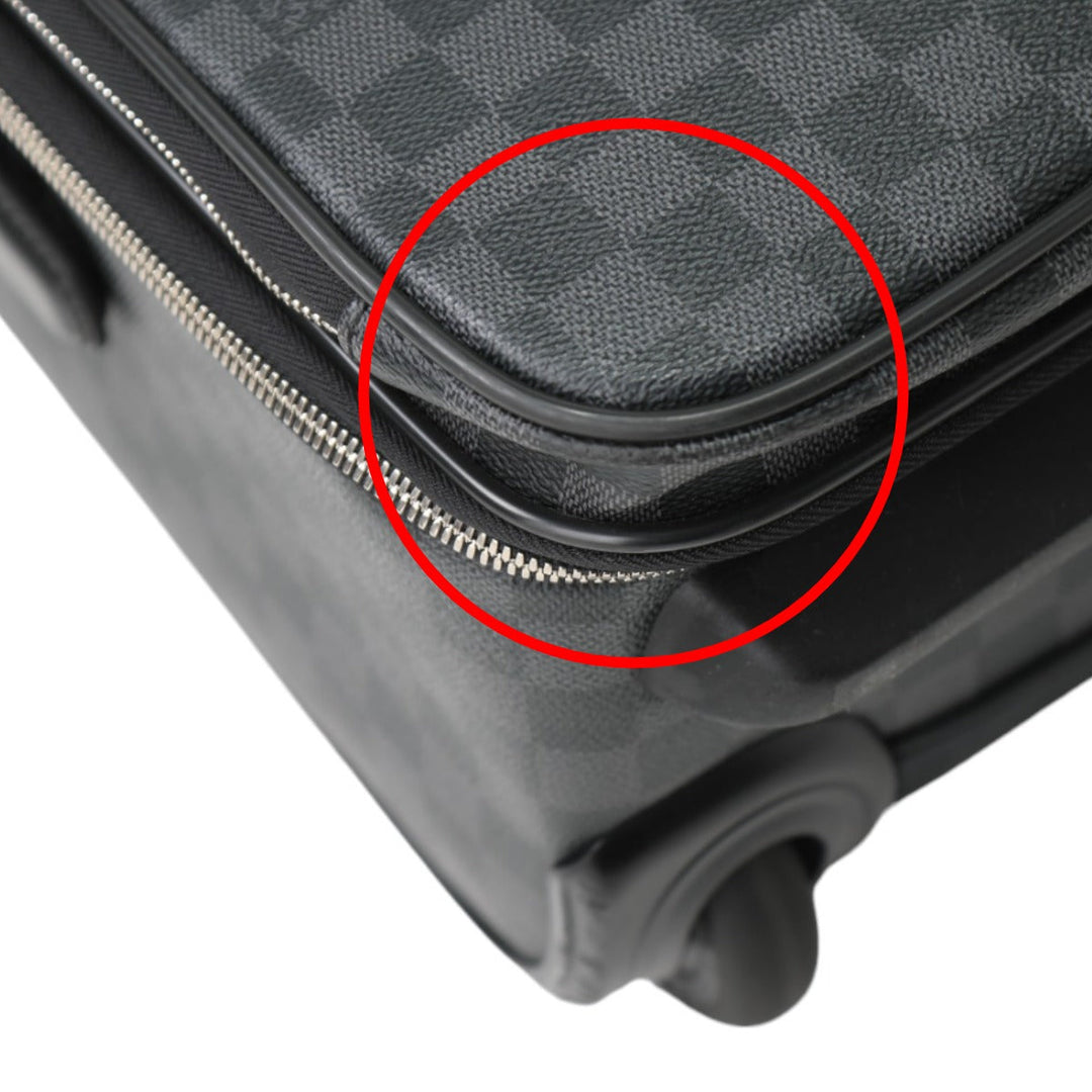 LOUIS VUITTON Carry Bag N23300 Damier Grafitto Canvas gray Travel bag on casters Damier Pegas 55 unisex(Unisex) Used Authentic