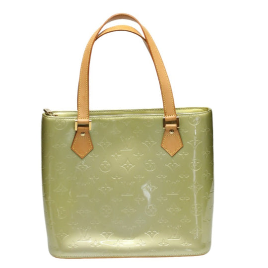 LOUIS VUITTON Tote Bag M91053 Monogram Vernis Silver gray Tote Bag Vernis Houston Women Used Authentic
