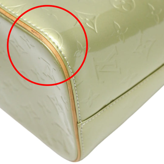 LOUIS VUITTON Tote Bag M91053 Monogram Vernis Silver gray Tote Bag Vernis Houston Women Used Authentic