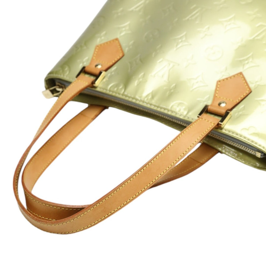 LOUIS VUITTON Tote Bag M91053 Monogram Vernis Silver gray Tote Bag Vernis Houston Women Used Authentic