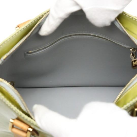 LOUIS VUITTON Tote Bag M91053 Monogram Vernis Silver gray Tote Bag Vernis Houston Women Used Authentic