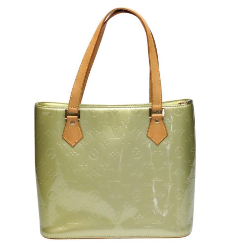 LOUIS VUITTON Tote Bag M91053 Monogram Vernis Silver gray Tote Bag Vernis Houston Women Used Authentic