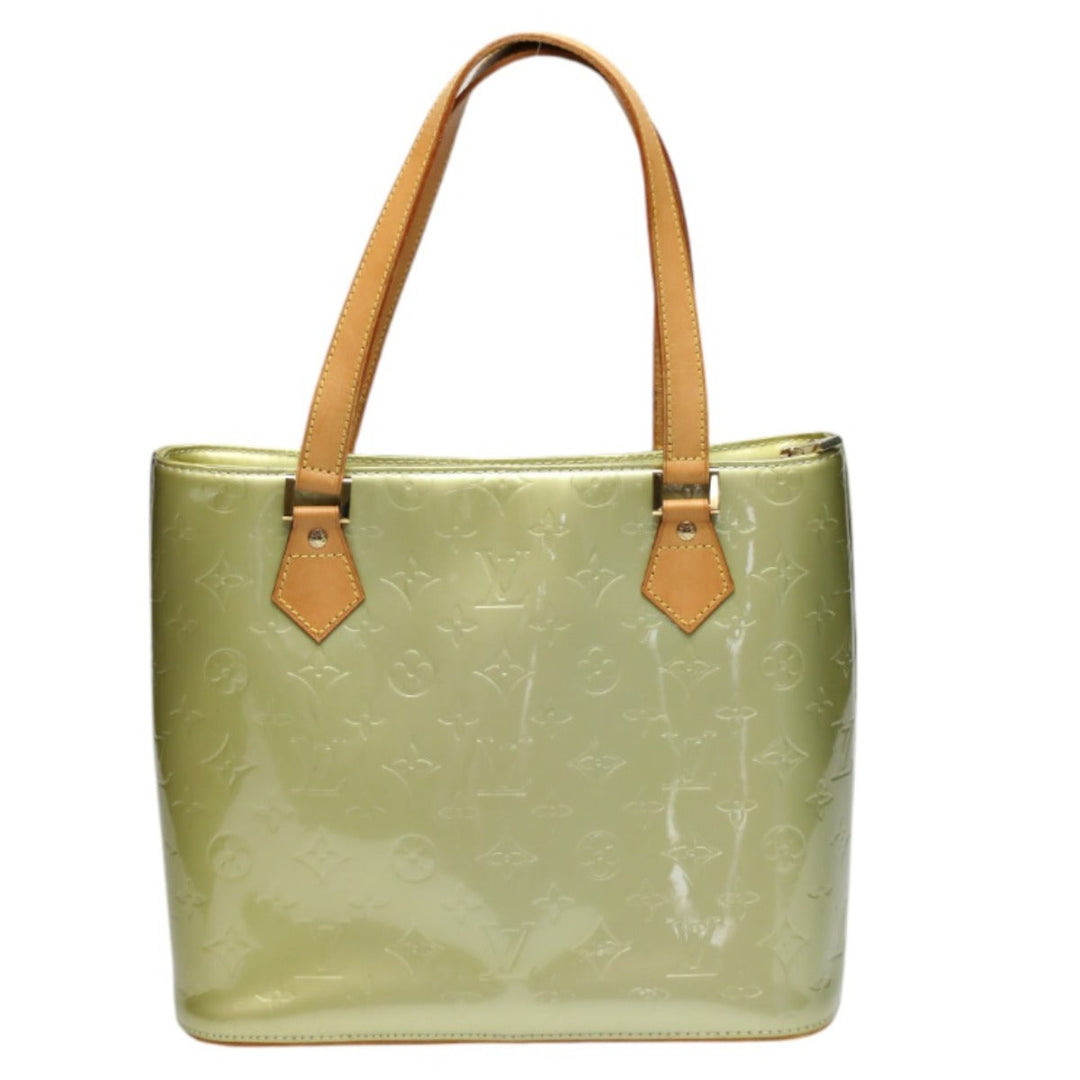 LOUIS VUITTON Tote Bag M91053 Monogram Vernis Silver gray Tote Bag Vernis Houston Women Used Authentic