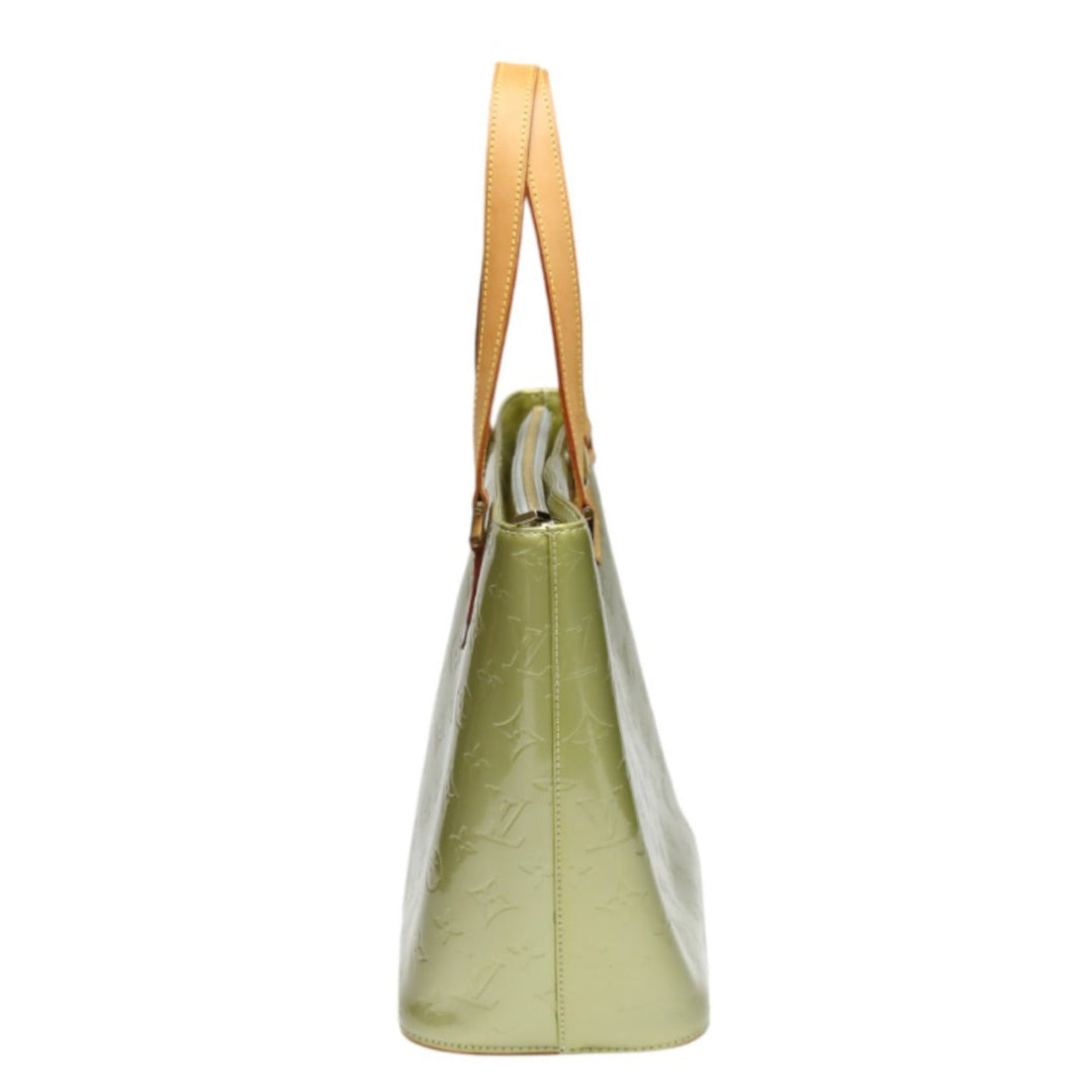 LOUIS VUITTON Tote Bag M91053 Monogram Vernis Silver gray Tote Bag Vernis Houston Women Used Authentic