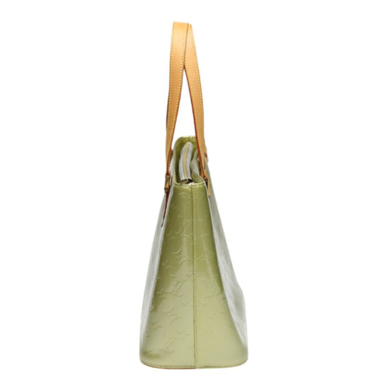 LOUIS VUITTON Tote Bag M91053 Monogram Vernis Silver gray Tote Bag Vernis Houston Women Used Authentic