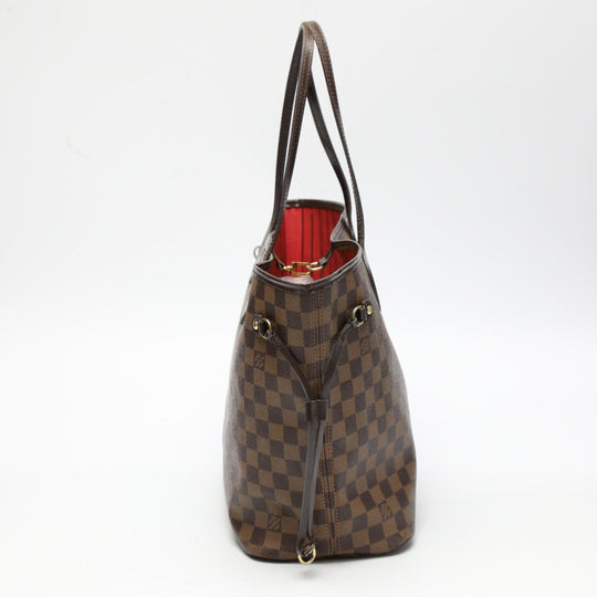 LOUIS VUITTON Tote Bag N51105 Damier canvas, leather Brown Shoulder Damier Neverfull MM Women Used Authentic