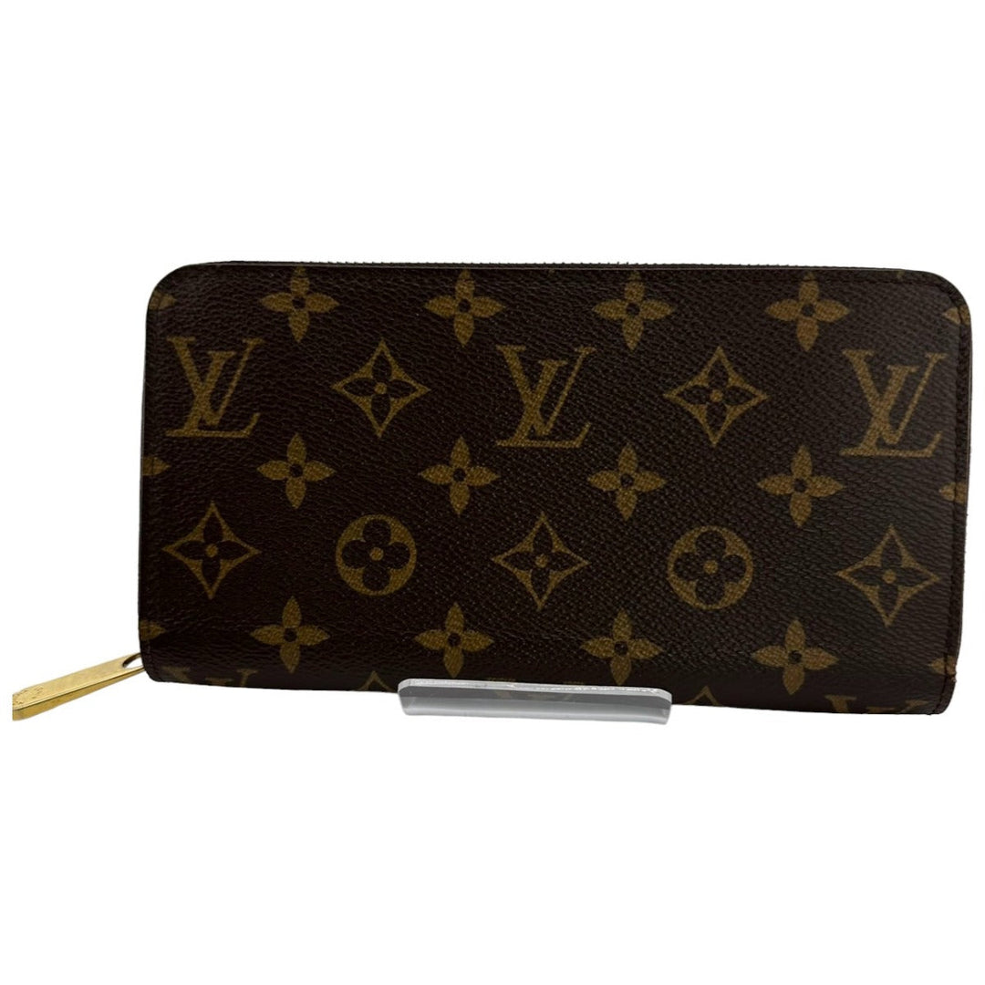 LOUIS VUITTON Long Wallet Purse M42616 Monogram canvas Brown Zip Around Monogram Zippy wallet mens(Unisex) Used Authentic
