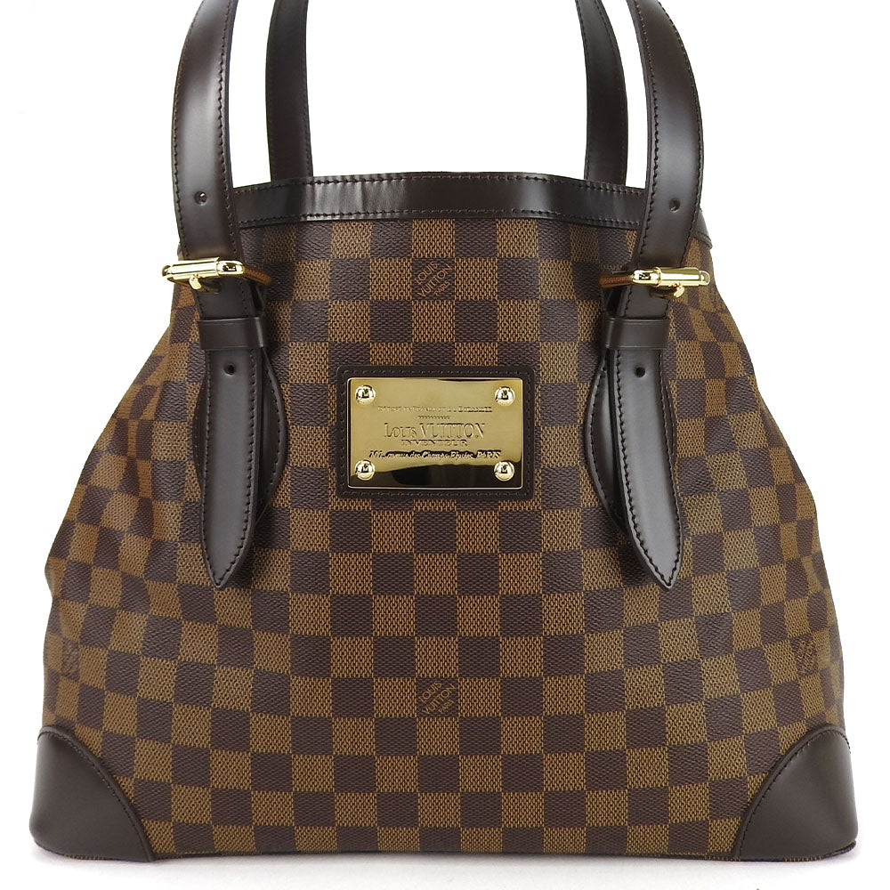 LOUIS VUITTON Tote Bag N51204 Damier Brown HamsteadMM Women Used Authentic