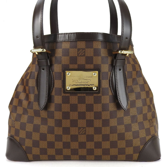 LOUIS VUITTON Tote Bag N51204 Damier Brown HamsteadMM Women Used Authentic