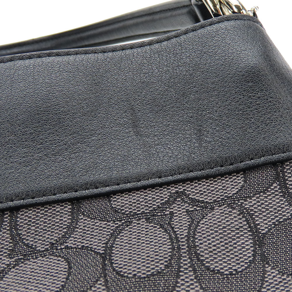 COACH Tote Bag F27579 Canvas, Leather black Women Used Authentic