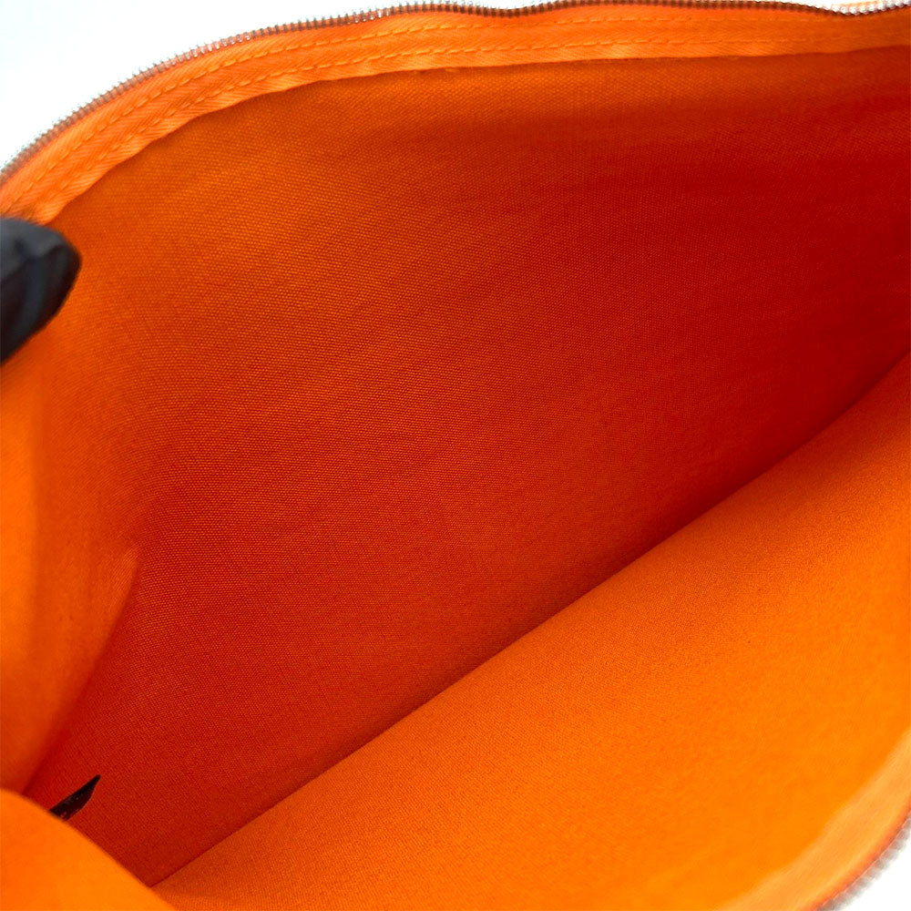 HERMES Pouch canvas Orange Bora Bora Pouch GM Women(Unisex) Used Authentic