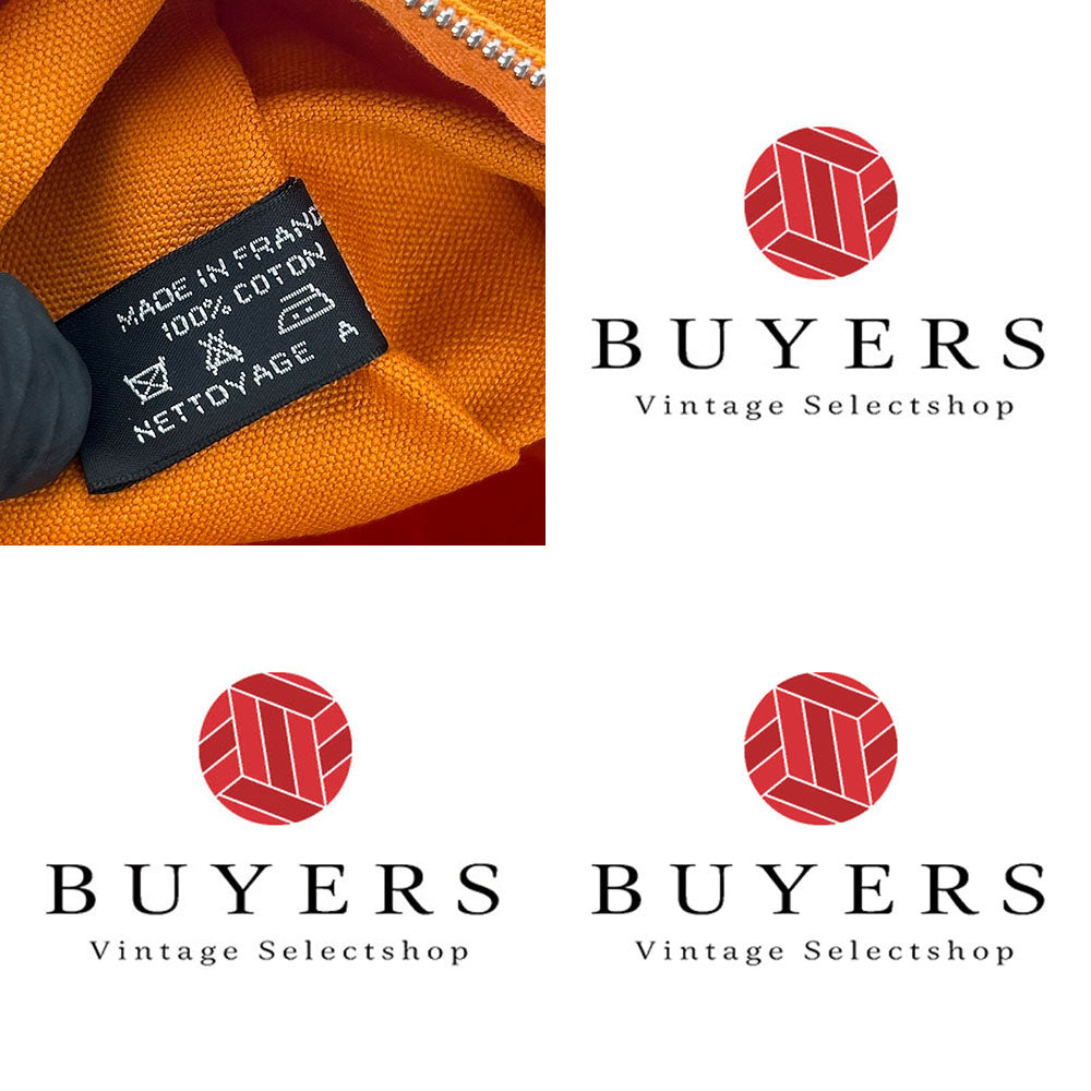 HERMES Pouch canvas Orange Bora Bora Pouch GM Women(Unisex) Used Authentic