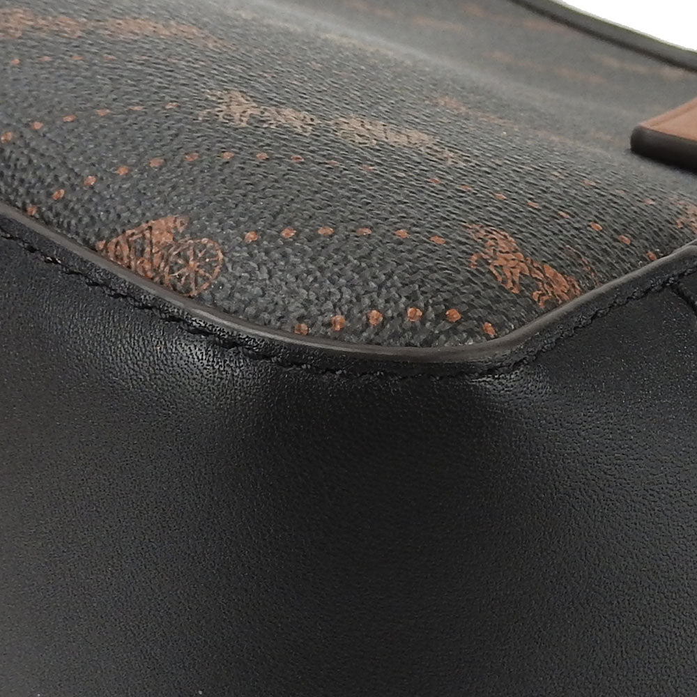 COACH Tote Bag C4060 PVC, Leather Brown Hose and carriage Women Used Authentic