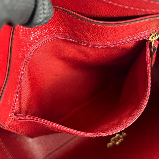 COACH Tote Bag C4060 PVC, Leather Brown Hose and carriage Women Used Authentic